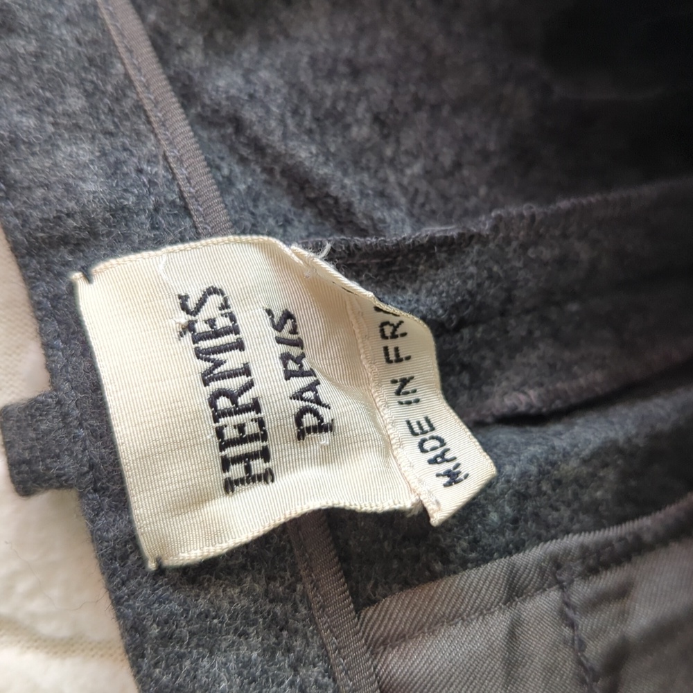 Hermès Gray Wool Pants
